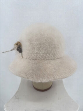 Kangol Furgora Ivory Bucket Angora Hat Beige